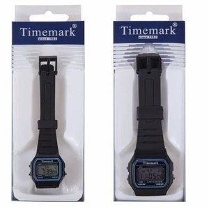 Montre numérique rectangulaire Timemark avec bracelet en caoutchouc, montre de sport pour homme, résistante à l'eau 10M, utilisation en extérieur - Product Image 1