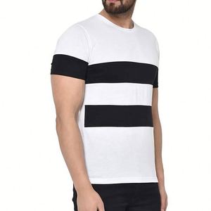 Nouveaux T-shirts Homme en Gros à Manches Courtes 100% Coton Tissu Peigné Motif Lettres Personnalisé Respirant Séchage Rapide Anti-Boulochage Rouge - Product Image 2