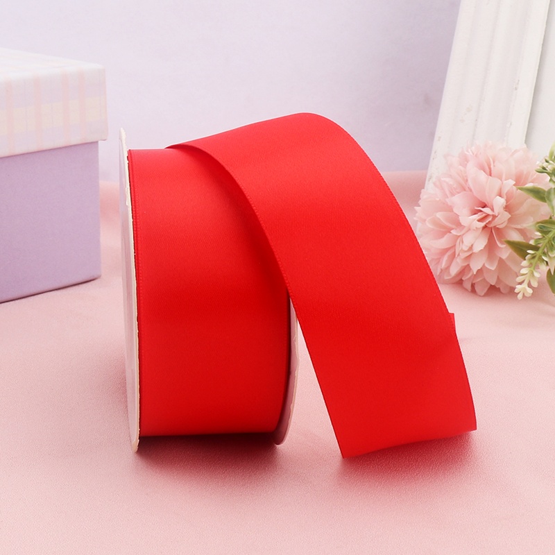 3.8cm Double-Sided Matte Polyester Ribbon Eco-Friendly Colorful Gift Wrapping Material for DIY Crafts Christmas Bouquet Fashion