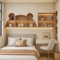 Lit Tatami Moderne Personnalisé Olive pour Enfants, en Bois Massif, Hauteur Réglable, Écologique, Gain de Place, Ensemble de Chambre de Luxe pour Filles