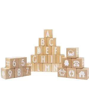 4Cm Groothandel Houten Blok Letters Houten Alfabet Blokken