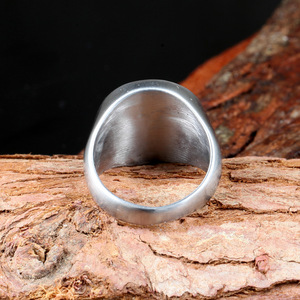 Anillo con sello vikingo del norte de Europa para hombre, joyería masculina con brújula redonda chapada en oro de 18K - Product Image 4