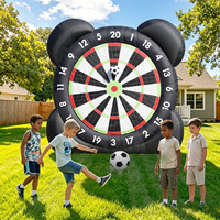 Cible de football gonflable géante d'extérieur 10x10x5FT, jeu de tir de football gonflable, cible de fléchettes pour usage commercial/événements/location