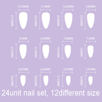VV MEIJIAER Ensemble de 24 ongles à pression avec colle et lime à ongles Fournisseur de faux ongles pour femmes Ongles artificiels
