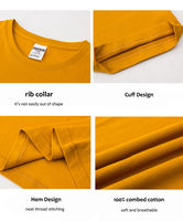 Camiseta Personalizada con Logotipo, 100% Algodón, Impresión Puff, 180gsm, Corte Regular, para Hombre, Anti-Pilling, Transpirable