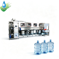 Machine de remplissage automatique d'eau minérale en bouteilles de 19 litres et 20 litres, ligne de production d'embouteillage de 5 gallons