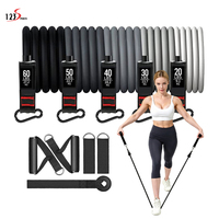 Équipement de musculation multifonctionnel pour la maison, la gym, le yoga, avec bande de résistance en 3 sections et barre de Pilates pour la musculation
