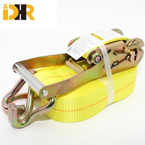 Manufacturers Direct-sling 2''*27ftx10000lbs-J Ratchet Tie Down Strap for Cargo Lashing