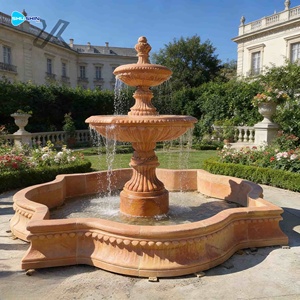Fontane da Giardino in Marmo Bianco Scolpite a Mano, Grandi Statue in Pietra per Decorazione Esterna Personalizzata - Product Image 5