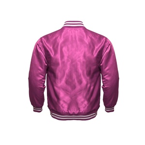 Women Custom Made Sports 2026 Design Red Satin Pink <b>Zip</b>-<b>up</b> Party Waterproof Reversible Classic Vintage Bomber <b>Jacket</b> - Product Image 6