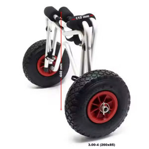 Carrito de Kayak de acero inoxidable, el más vendido, <span class=keywords><strong>precio</strong></span> de fábrica, portabicicletas plegable portátil ligero, soporte de carga de arrastre marino - Product Image 6