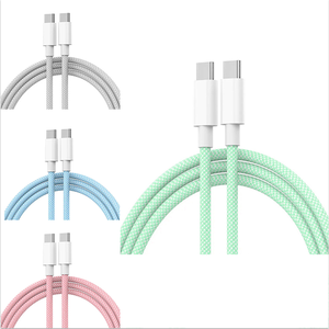 Cavo USB <span class=keywords><strong>C</strong></span> Intrecciato in Nylon da 1m (3ft) con Protezione Schermata, Ricarica Rapida 3A per <span class=keywords><strong>iPhone</strong></span> 15 16 17 e Caricabatterie Tipo <span class=keywords><strong>C</strong></span> - Product Image 1