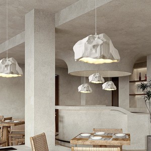 Hfshanks Wabi Sabi Style Pendant <b>Light</b> Round Warm White <b>Light</b> For Cafe Hotel Bedroom Chandelier - Product Image 4
