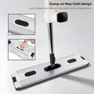 Têtes <span class=keywords><strong>de</strong></span> balai serpillère plates à microfibres rotatives à 360° certifiées ISO <span class=keywords><strong>pour</strong></span> sols carrelés, support mural <span class=keywords><strong>pour</strong></span> balai, serpillères à essorage rapide <span class=keywords><strong>pour</strong></span> le nettoyage des sols - Product Image 3