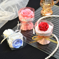 Mini bouquet de fleurs de savon faites à la main, fleurs séchées, cadeau de la Saint-Valentin pour petite amie, format poche, vente en gros