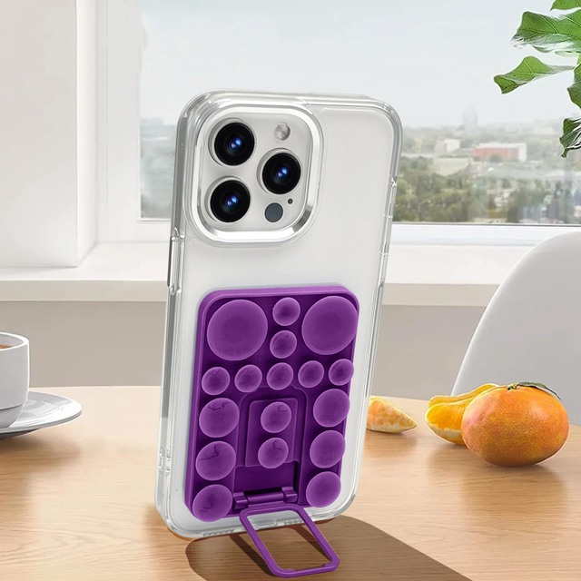 Silicone Suction Mobile Phone Holder Bubble Universal Folding Holder Finger Ring Buckle Mobile Phone Stand Holder for Iphone