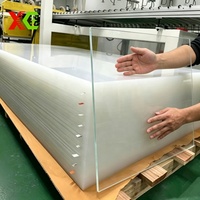Panneau en plexiglas acrylique coulé anti-jaunissement pour dessus de table basse irréguliers, PMMA durable pour la matière première des meubles d'intérieur