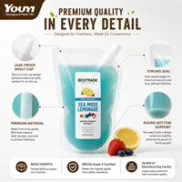 Sachet Doypack personnalisé imprimé en gros avec bec verseur, robuste, pour détergent liquide, qualité alimentaire, 500g 1kg 2kg