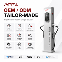 AMPPAL Nouvelle station de recharge pour véhicules électriques AC 7KW/14KW/22KW/44KW intelligente, 2 types, montage au sol, AC380V IP54, commerciale, pour voitures électriques