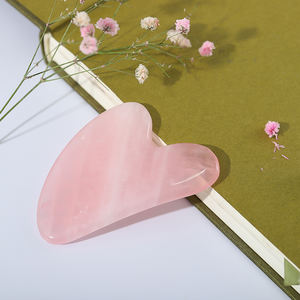 Planche de Jade naturel Guasha en forme de cœur Quartz Rose Gua Sha période de Massage soulagement de la douleur outils de Massage sur glace - Product Image 2