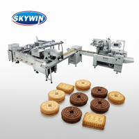 Machine à biscuits automatique Skywin Tailor à deux voies et deux crèmes pour la fabrication de biscuits en usine