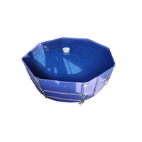 Réservoir d'eau en treillis métallique, bâche en PVC, réservoir de poissons en HDPE, étang d'élevage