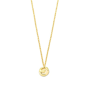 Collana in acciaio inossidabile con ciondolo a forma di lettera E da 1,9 cm, gioielli di moda su un solo lato - Product Image 1