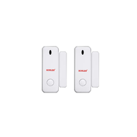Système d'alarme de sécurité intelligent KONLEN 2G/4G avec capteur de porte/fenêtre sans fil Contact magnétique Matériau ABS Alerte d'entrée ouverte 433Mhz
