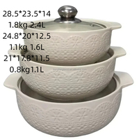 Marmite en céramique de style nordique minimaliste, pot à soupe domestique, pot à ragoût pour cuisson à sec à haute température