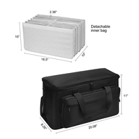 Grande Housse de Transport pour Câbles et Accessoires de Musique, Sac de Voyage Personnalisé pour Guitare avec Séparateurs Amovibles et Bandoulière Réglable