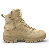 Bottes d'armée tactique avec lacets pour homme, souliers étanches et personnalisés, style police militaire française, désert, livraison gratuite,