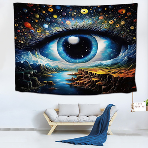 Yoga psychedelic tường treo tấm thảm chăn đầy màu sắc thăng hoa tùy chỉnh tường trang trí thiên hà tấm thảm - Product Image 3