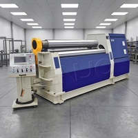 Machine à rouler les plaques robuste W12 à quatre rouleaux, rouleaux de travail trempés, largeur de travail personnalisée, machine à rouler les plaques d'épaisseur variée