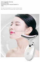 Appareil de massage pour le visage et le cou avec chaleur et 3 thérapies lumineuses, dispositifs anti-rides et anti-âge, produits de beauté et de soins personnels