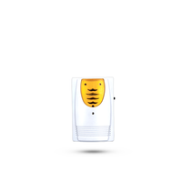 Sonnette de porte programmable moderne avec logo personnalisé, sonnette sans fil RF 315 MHz pour utilisation en hôtel, plastique ABS, portée de 100 m