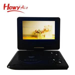 7 אינץ DVD נייד נגן מיני טלוויזיה עם סוללה שלט רחוק מסתובב מסך בית DVD נגן