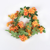 Suspendus Soie Fleur Vigne Artificielle Fleur De Cerisier Fleur Vignes Rotin pour Mariage et Décor À La Maison Décoration De Table