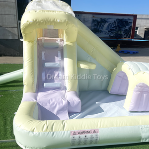 Water Splash Spinner Jumping Castle para niños Color pastel moderno inflable Bounce Slide Combo con Splash Pool <span class=keywords><strong>Castillo</strong></span> - Product Image 6