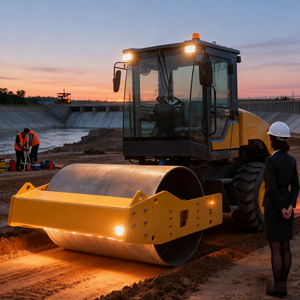 เครื่องอัดถนนแบบดรัมเดี่ยวควบคุมไฮดรอลิก6Ton ลูกกลิ้งดีเซล - Product Image 5