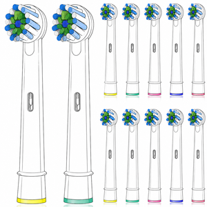 Têtes de brosse de rechange pour brosse à dents électrique avec poils doux, nettoyage en profondeur, accessoires de soins dentaires, vente en gros - Product Image 1