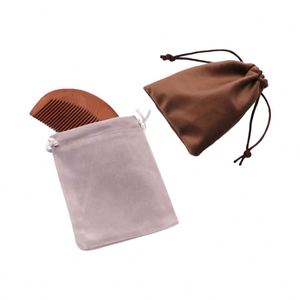 Sac à poussière en velours Lisi 7*9cm avec cordon de serrage, en tissu doux, pour bijoux, bonbons, cadeaux, recyclable avec impression par estampage - Product Image 6