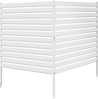 Prix de gros – Cache-climatiseur en aluminium à 2 panneaux, design moderne, protection de l'intimité extérieure, résistant à la chaleur