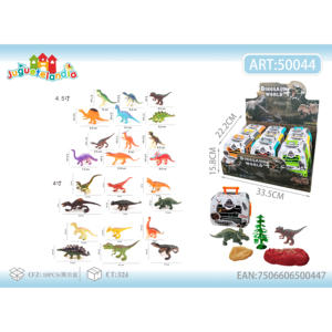 Conjunto de modelo de dinosaurio pequeño de PVC y plástico, decoración de animales temáticos para decoración del hogar y regalos - Product Image 1