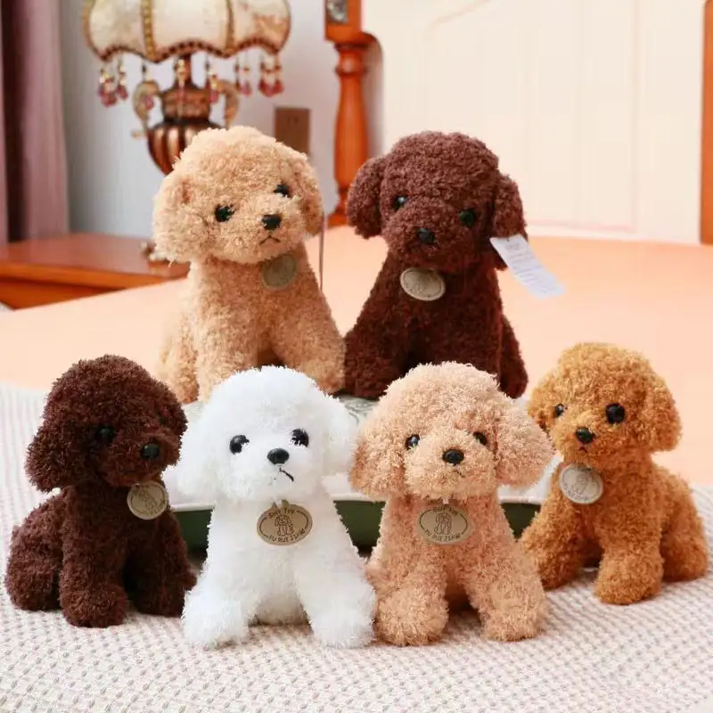 Réaliste doux chiot Teddy chien peluche Animal en peluche jouets enfants pas cher cadeaux griffe Machine poupées
