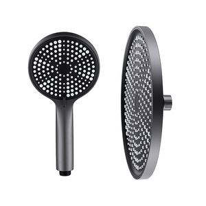 Round Silicone <b>Shower</b> Head 264 Holes Pressurized Rain Spray Modern Design Adult <b>Bath</b> <b>Set</b> - Product Image 4