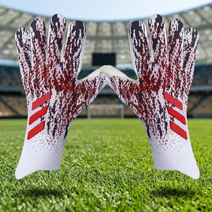 Full Finger Sports Gloves Sublimation Print Red Black White Non-Slip Polyester Unisex All Seasons - Product Image 4