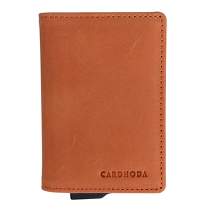 Premium Leather <b>RFID</b>-<b>Blocking</b> Anti-Theft Short <b>Wallet</b> Nylon Lining Unisex Business Card Holder - Product Image 3