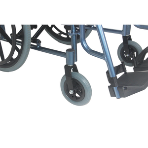 Ruedas sólidas de <span class=keywords><strong>6</strong></span> pulgadas, silla de ruedas ligera médica europea, silla de ruedas Manual de aluminio portátil - Product Image 5