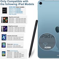 REXIAO Lápiz Activo Metálico Tipo-C con Rechazo de Palma para iPad 6/7/8/9/10/11/A16 Air 3/4/5/M2/M3/M4 Mini 5/6 Pro 11/12.9/M4/5