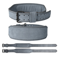 Ceinture de musculation professionnelle en cuir de vachette, ceinture de fitness pour la salle de sport, ceinture d'entraînement avec 6 coussinets de soutien dorsal, ceinture pour squats et soulevés de terre